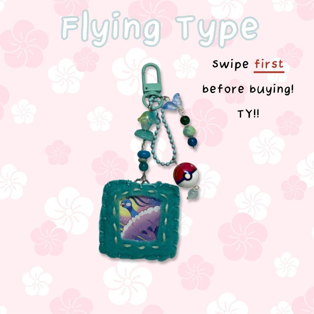 Flying Type Pokemon Custom Keychain